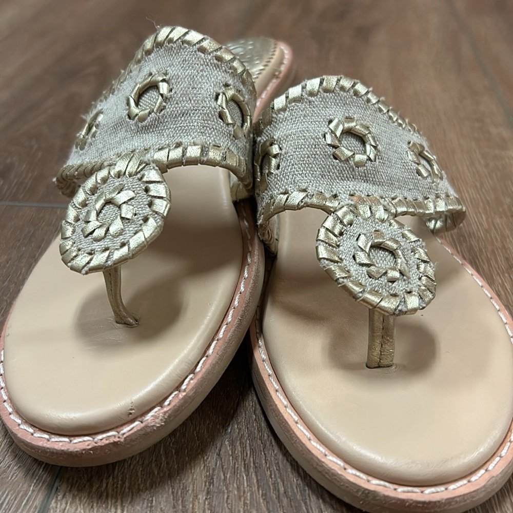 Fabric and gold accent jack Roger’s - Picture 3 of 6